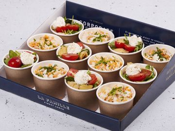 COFFRET MINI SALADES CONCHIGLIONI LENTILLE CORAIL CHOU FLEUR 12 PIECES