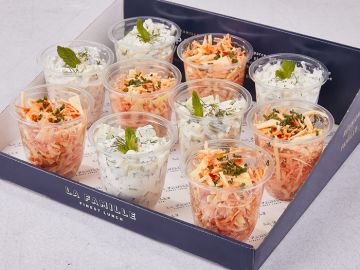COFFRET MINI SALADES CONCOMBRE YAOURT GREC COLESLAW