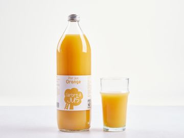 JUS ORANGE 1L EN BOUTEILLE EN VERRE