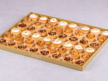 PLATEAU TARTELETTES MOUSSE CHOCO - CITRON - COMPOTE