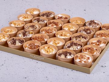 PLATEAU VERRINES CREME DE MARRONS - NOISETTES - POIRE CHOCOLAT x 30
